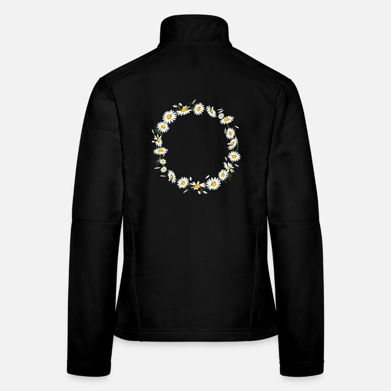 bright chamomile wreath from chamomile flowers Women's Softshell Jacket