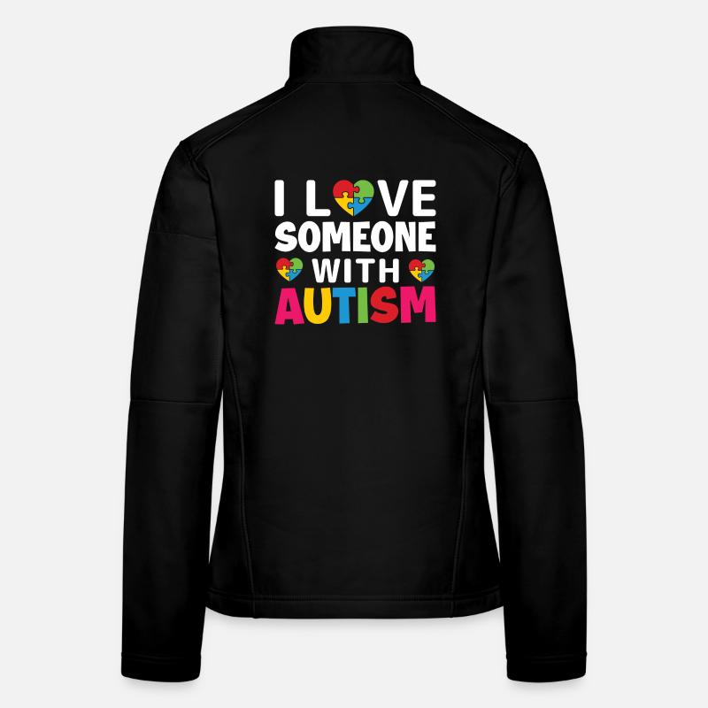 L’amour pour la conception de la sensibilisation à l’autisme Veste en tissu softshell Femme