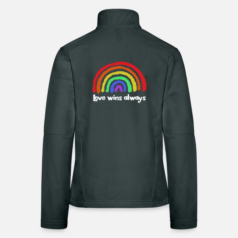 Liebe Statement Frieden Regenbogen Freiheit Frauen Softshelljacke
