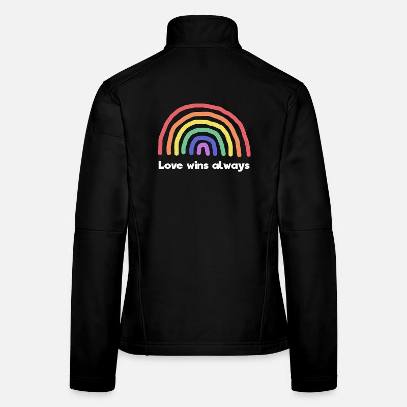 Regenbogen Liebe Statement Frieden Weltfrieden Frauen Softshelljacke