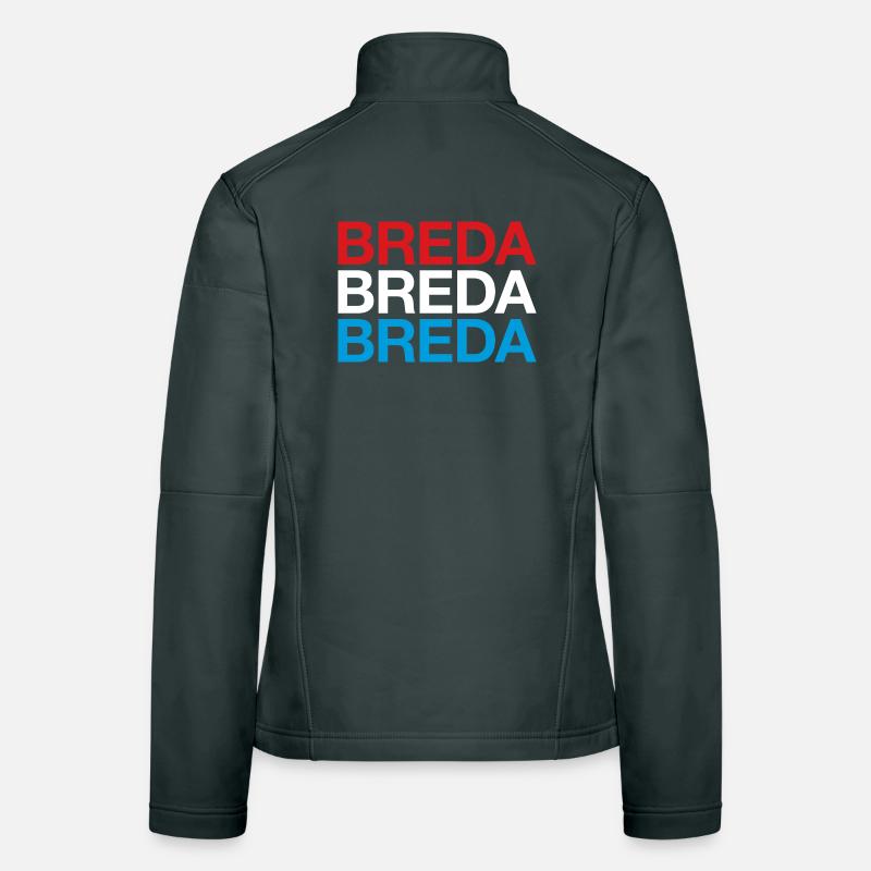 BREDA Pays-Bas Drapeau Pays-Bas Veste en tissu softshell Femme