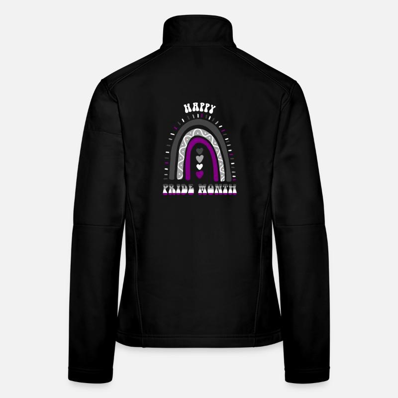 Happy Pride Month Asexual Boho Regenbogen - Frauen Softshelljacke - Schwarz