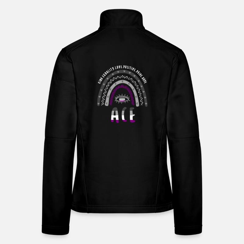 Boho Rainbow Ace Pride Veste en tissu softshell Femme