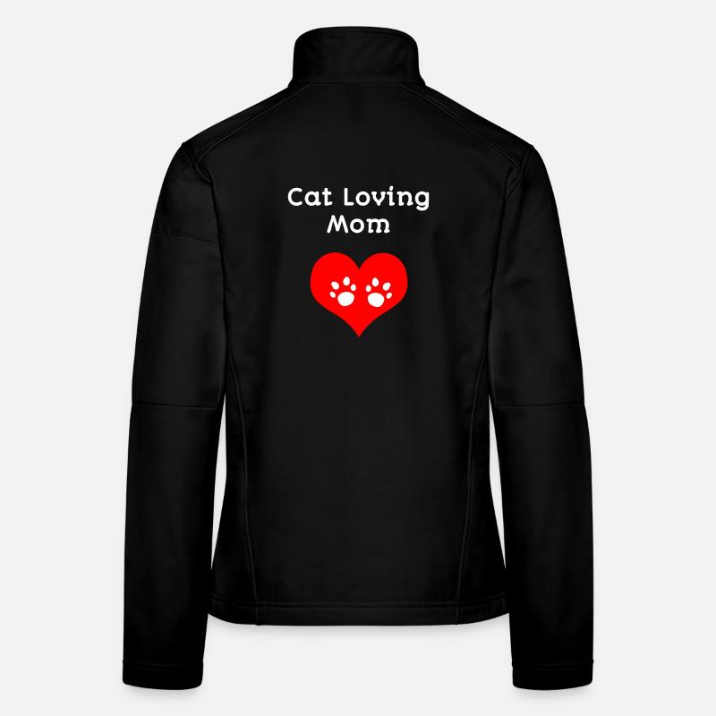 Cat loving Mum, Herzen, closing Frauen Softshelljacke