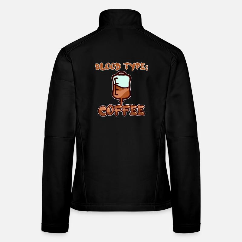 Caféine Déclaration humoristique café Buveur de café Veste en tissu softshell Femme