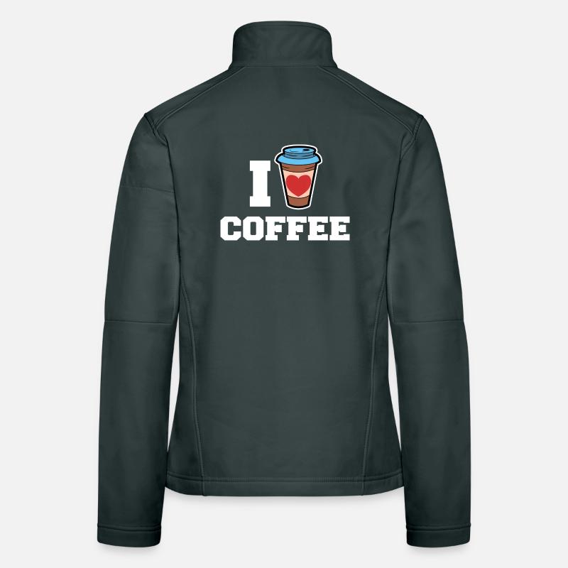 I love coffee drinking coffee lovers statement Women's Softshell Jacket