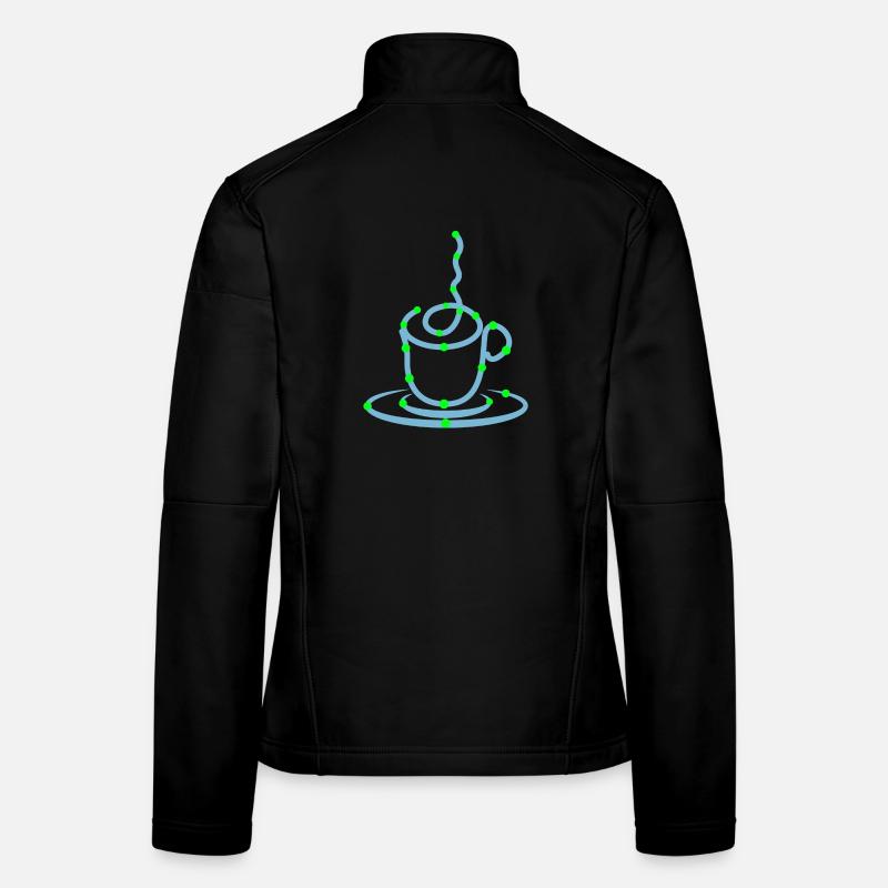 Tasse de café Amateurs de café Boire du café Veste en tissu softshell Femme