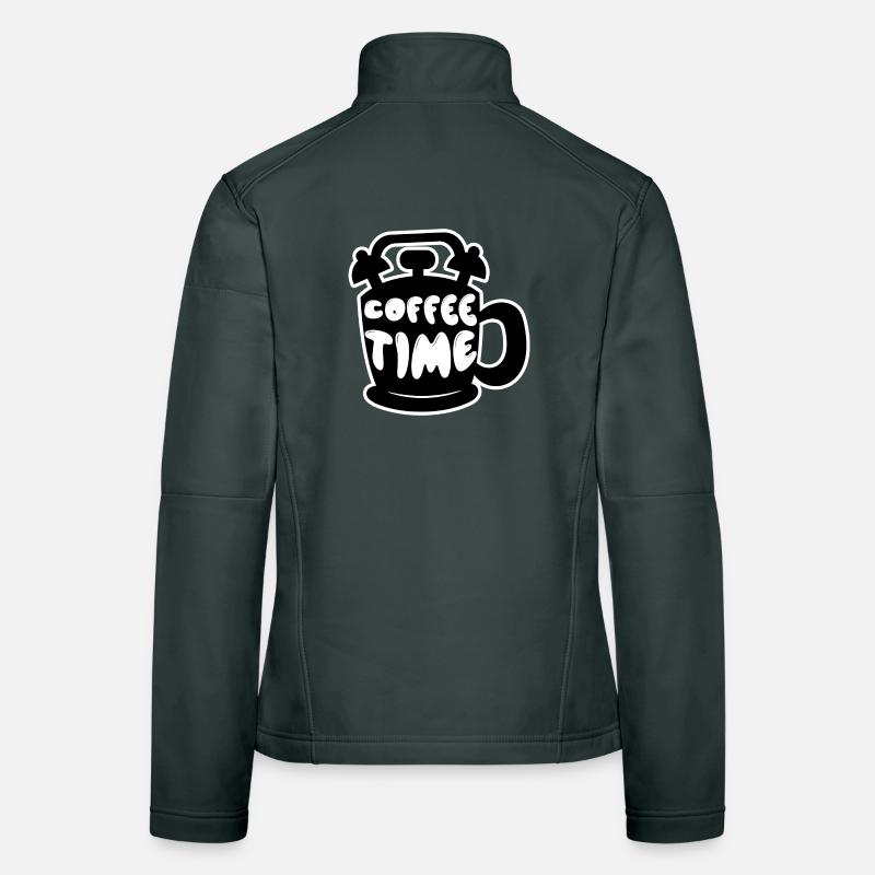 Kaffee Spruch Kaffeekanne Kaffeetrinker Koffein Frauen Softshelljacke