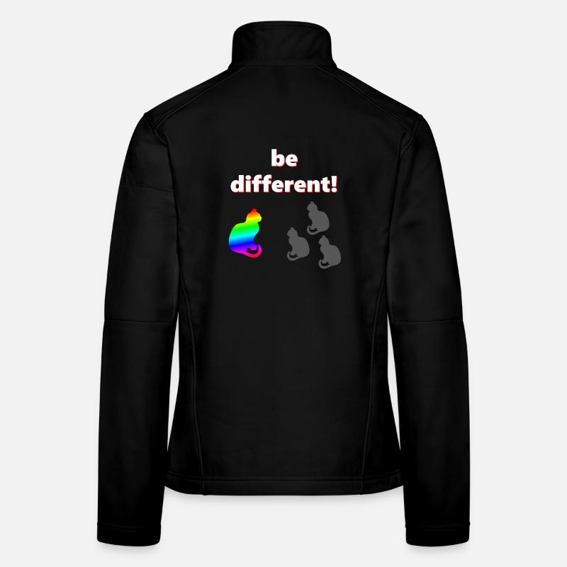 Be different, katzen Design, kluge Sprüche Frauen Softshelljacke