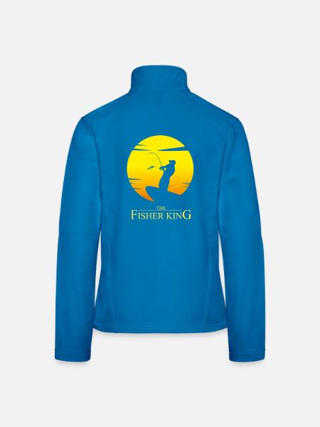The Fisher King - Peachy Parody Humor - Women's Softshell Jacket - black - Back