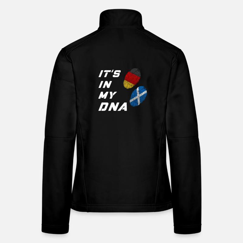 Dans mon ADN l’Allemagne et l’Ecosse Veste en tissu softshell Femme