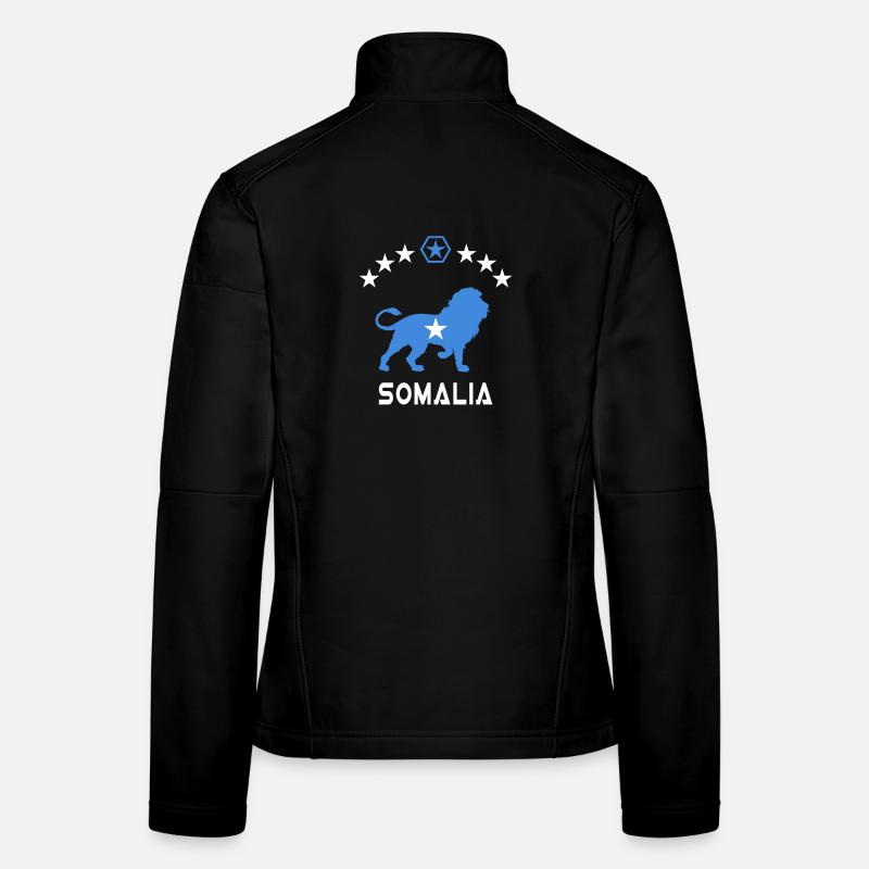 Motif lion somalien Veste en tissu softshell Femme