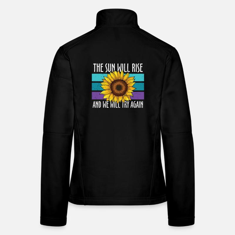 Prévention du suicide tournesol Veste en tissu softshell Femme