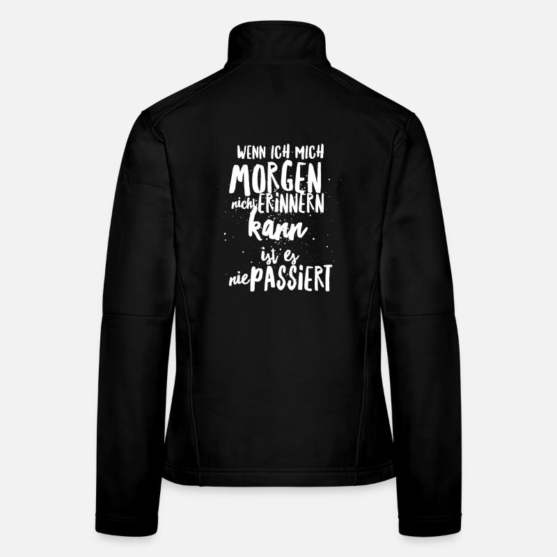 Alcool Saufspruch Malle Party Veste en tissu softshell Femme