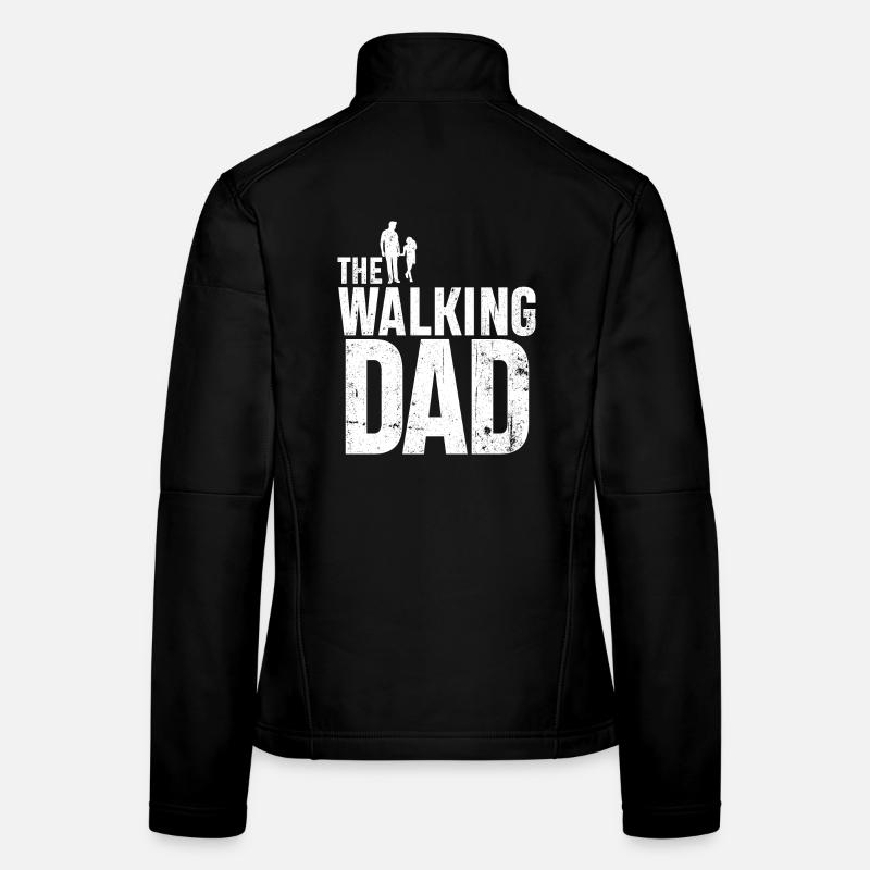 Walking Dad Parodie Silhouette Frauen Softshelljacke