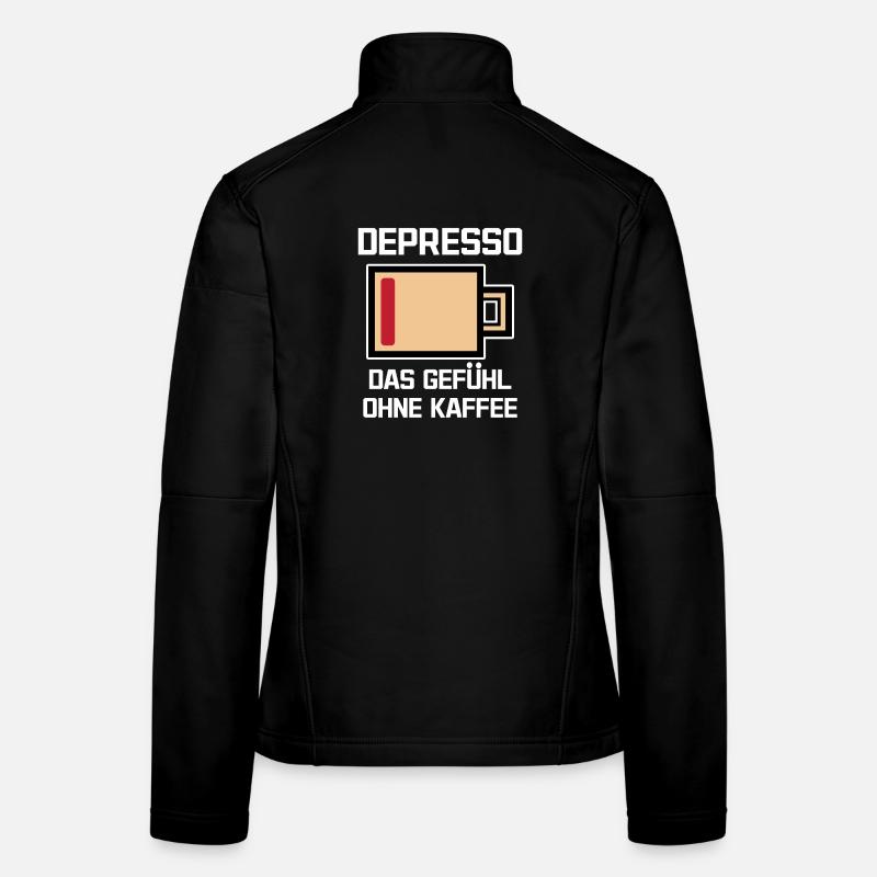 Espresso Kaffee Lustig Statement Kaffeeliebhaber Frauen Softshelljacke