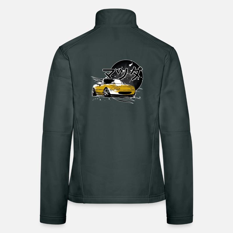 Japanese car Miata Mx5 yellow Women's Softshell Jacket