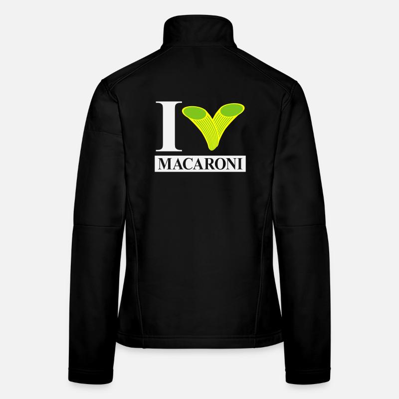 I love macaroni - Women's Softshell Jacket - black