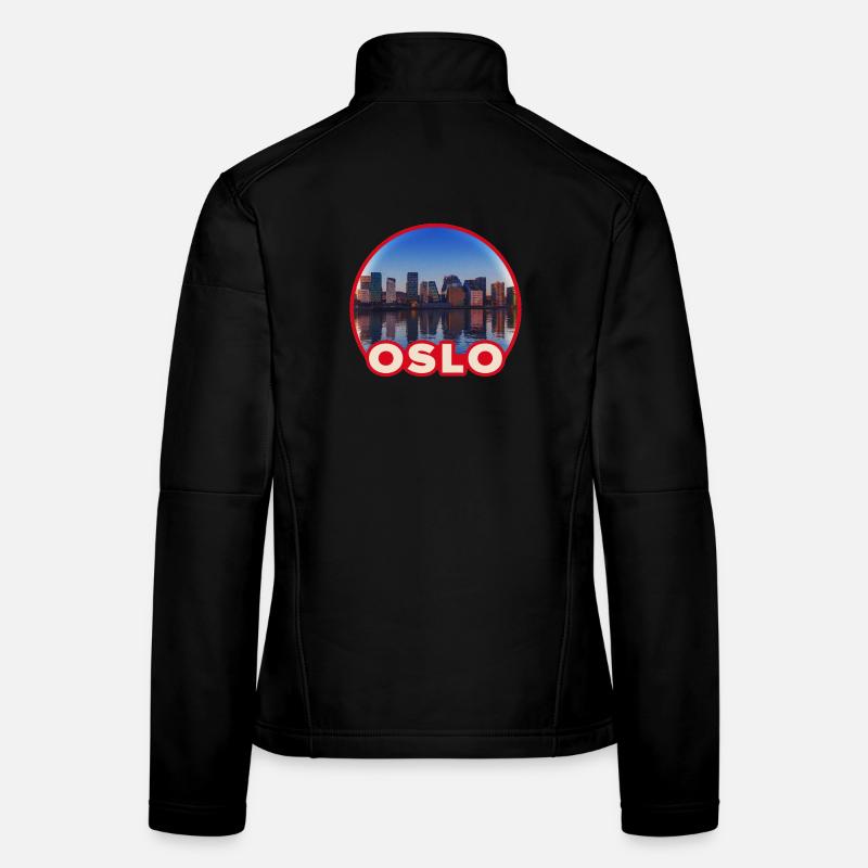Oslo Skyline Rundlogo Frauen Softshelljacke