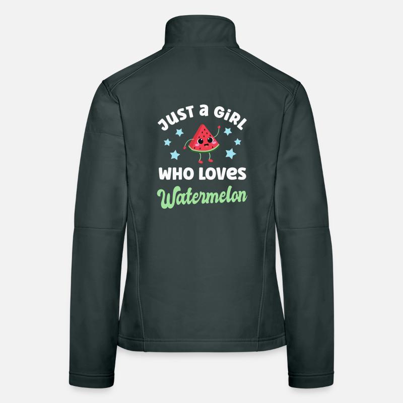 Pastèque Kawaii Melon Veste en tissu softshell Femme