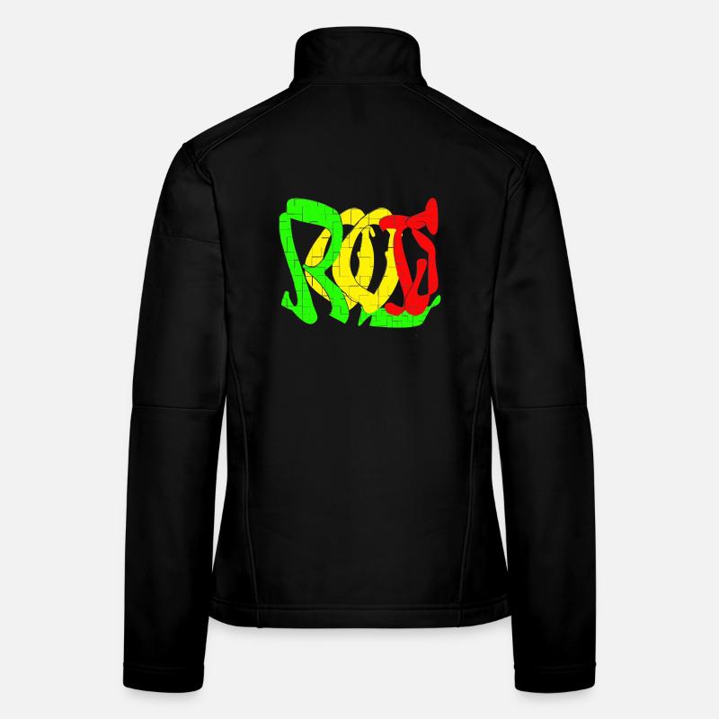 Rasta Farbblock Muster Frauen Softshelljacke