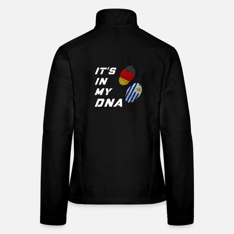 Dans mon ADN l’Allemagne et l’Uruguay Veste en tissu softshell Femme