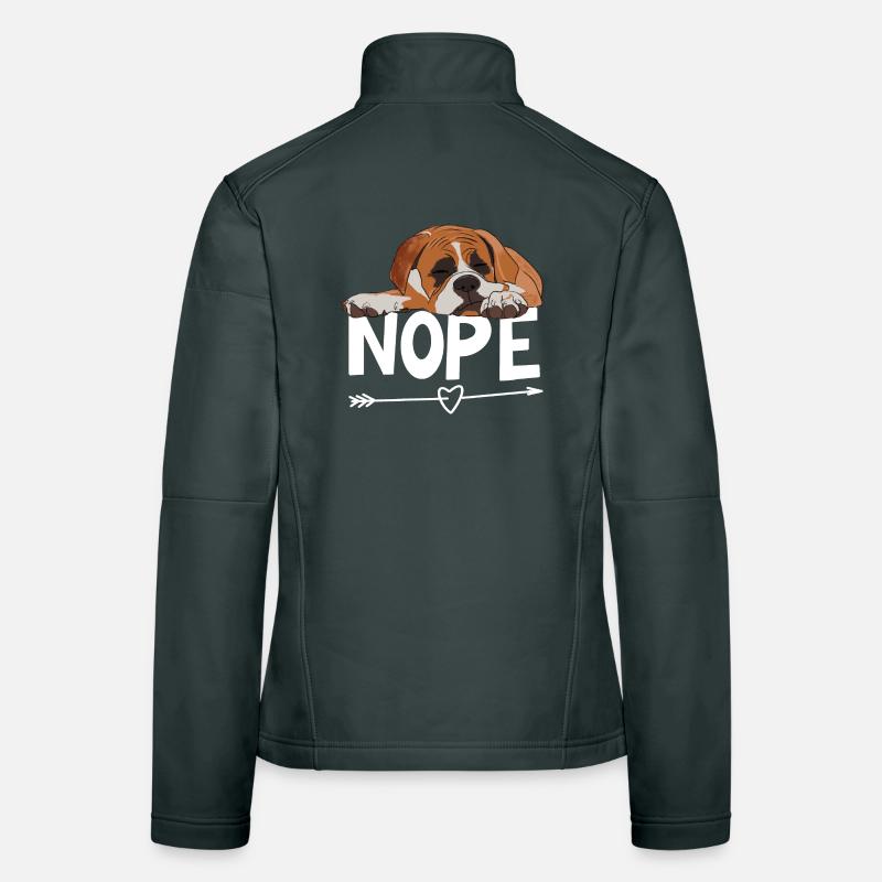 Boxer Hund Nope Frauen Softshelljacke