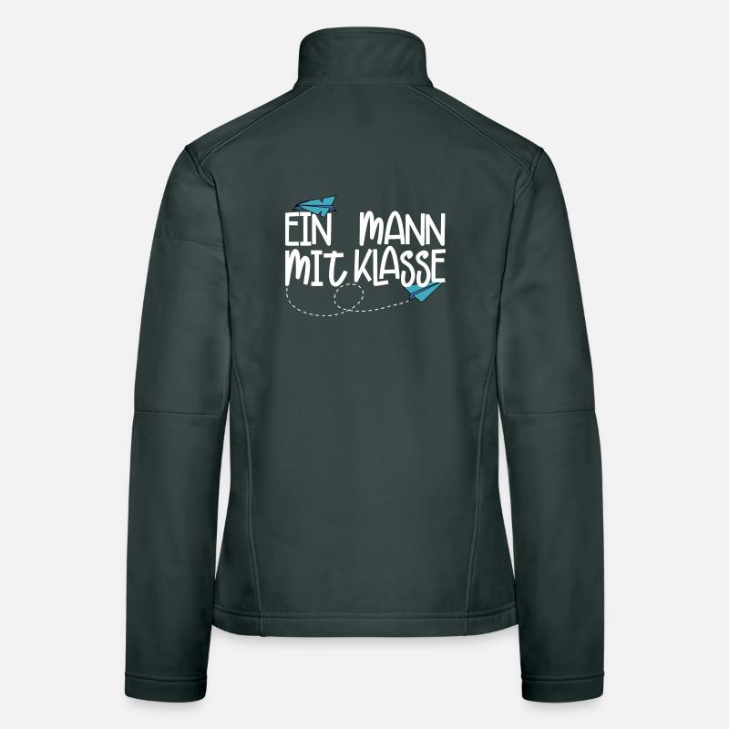 Ein Mann mit Klasse - (weiß) Frauen Softshelljacke
