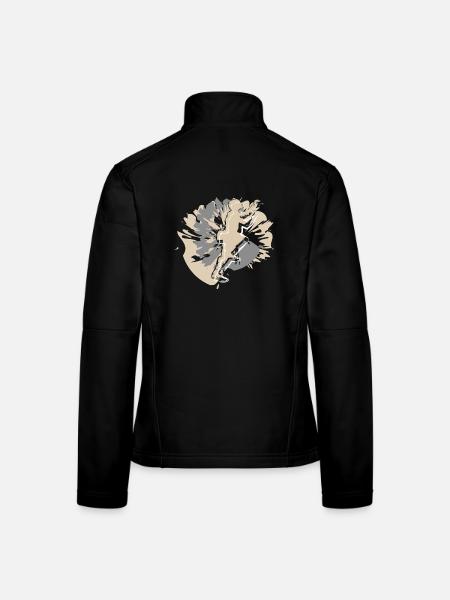 Valentine's Day climbing for men - Women's Softshell Jacket - black - Back