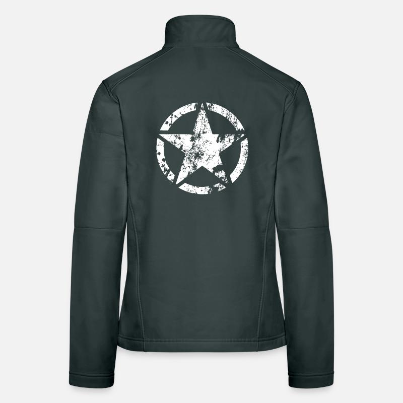 Weathered Circular Star Women's Softshell Jacket