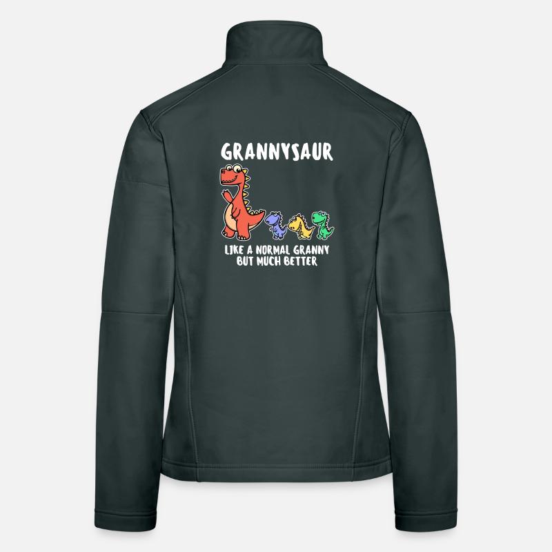 Grand-mère Cool Déclaration Grand-mère Dinosaure Veste en tissu softshell Femme