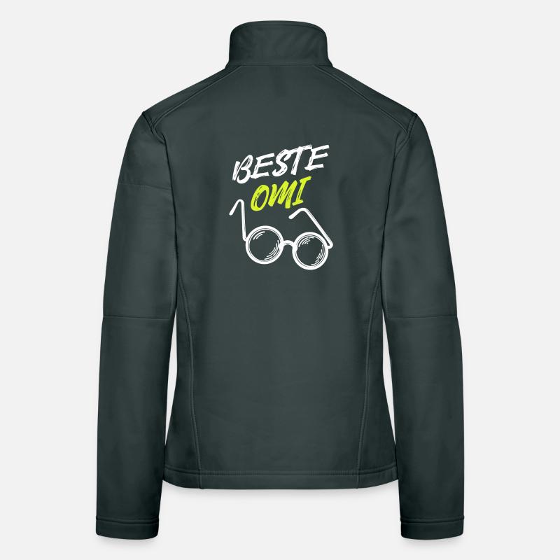 Beste Omi Oma Seniorin Brille Großmutter Statement Frauen Softshelljacke