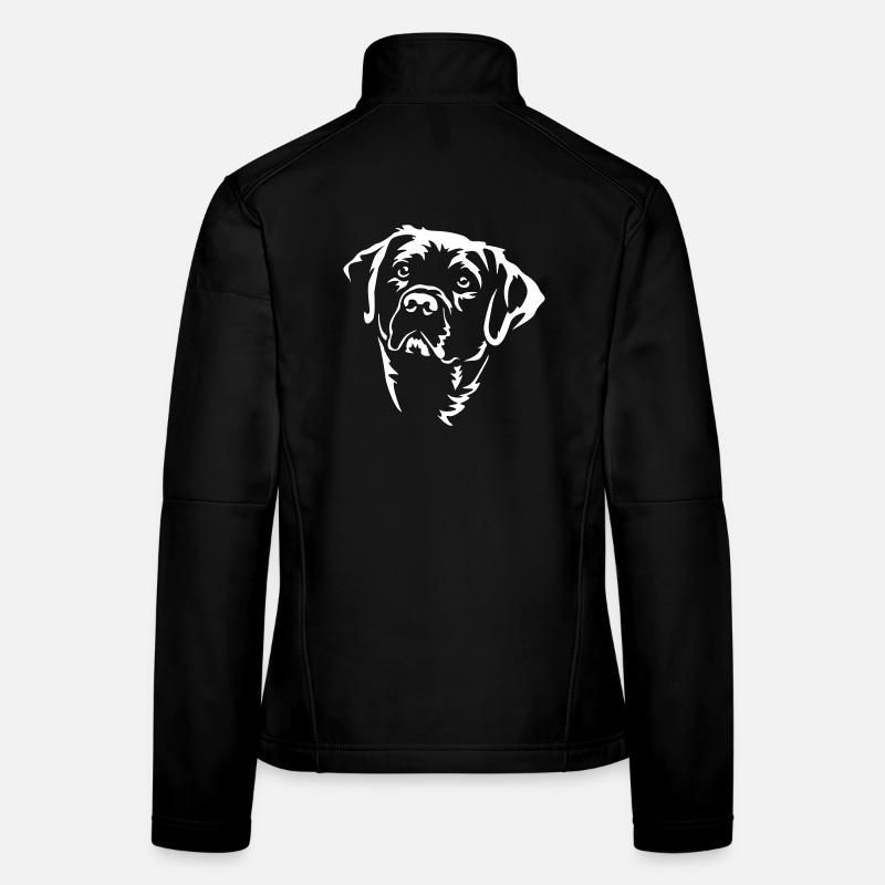 Labrador Kopf "Black Edition" Frauen Softshelljacke