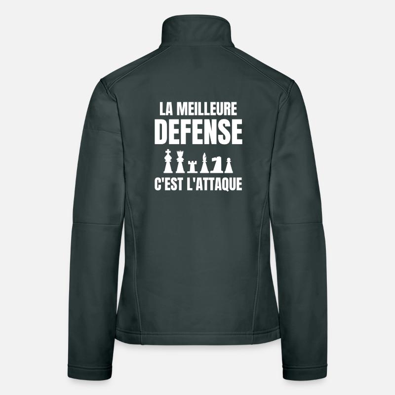 échec, échec et mat, joueur d'échecs Veste en tissu softshell Femme