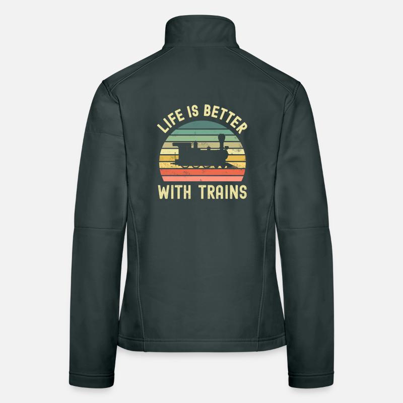 Train de locomotive de chemin de fer Veste en tissu softshell Femme