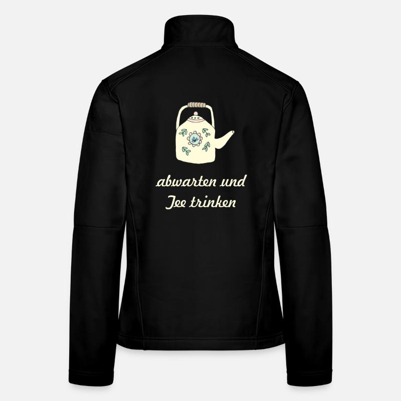 teetrinken - Frauen Softshelljacke - Schwarz