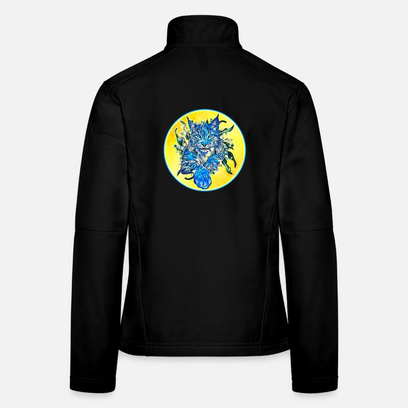 Luchs Katze in Freiheit eine Wild Katze - Frauen Softshelljacke - Schwarz