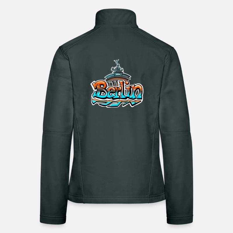 Berlin Graffiti Lettering Women's Softshell Jacket