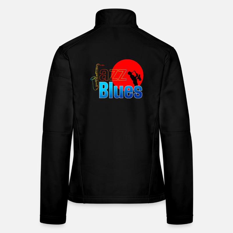 JAZZ BLUES MUSIC LOVERS Women's Softshell Jacket