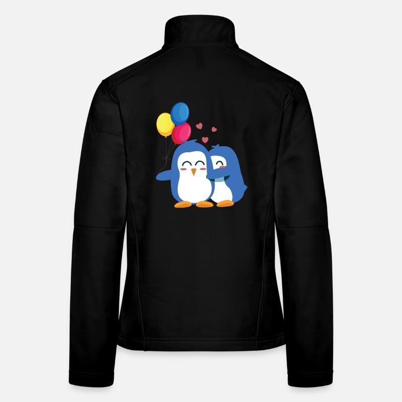 Penguins with Balloons Women's Softshell Jacket