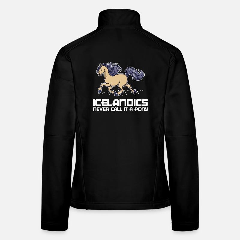 Lustig Pony Statement Islandpferde Pferde - Frauen Softshelljacke - Schwarz