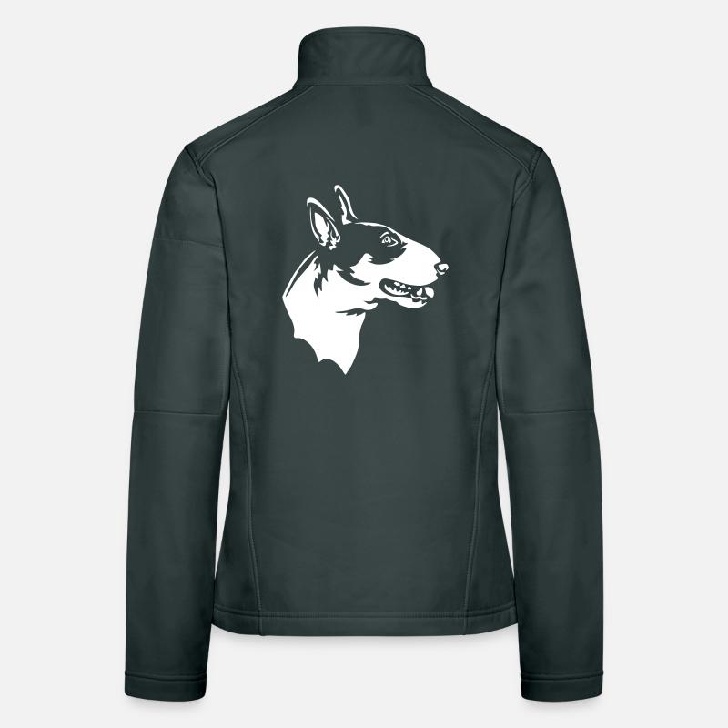 Tête de Bull Terrier « Black Edition » Veste en tissu softshell Femme