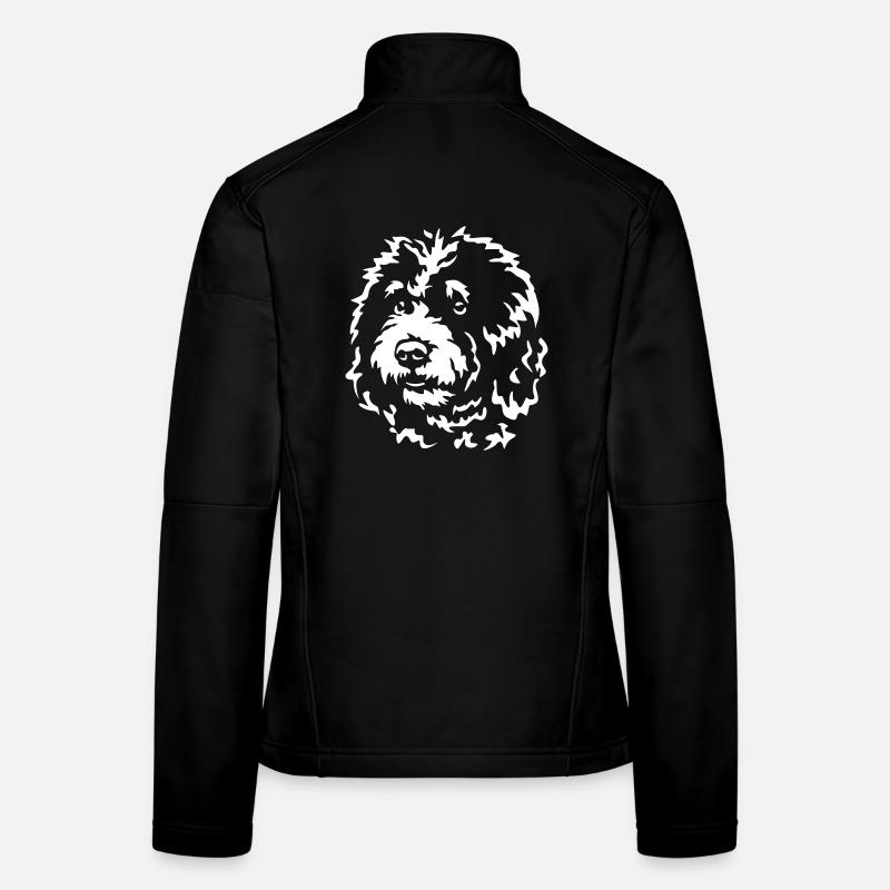 Spanish Water Dog Head "Black Edition" Women's Softshell Jacket