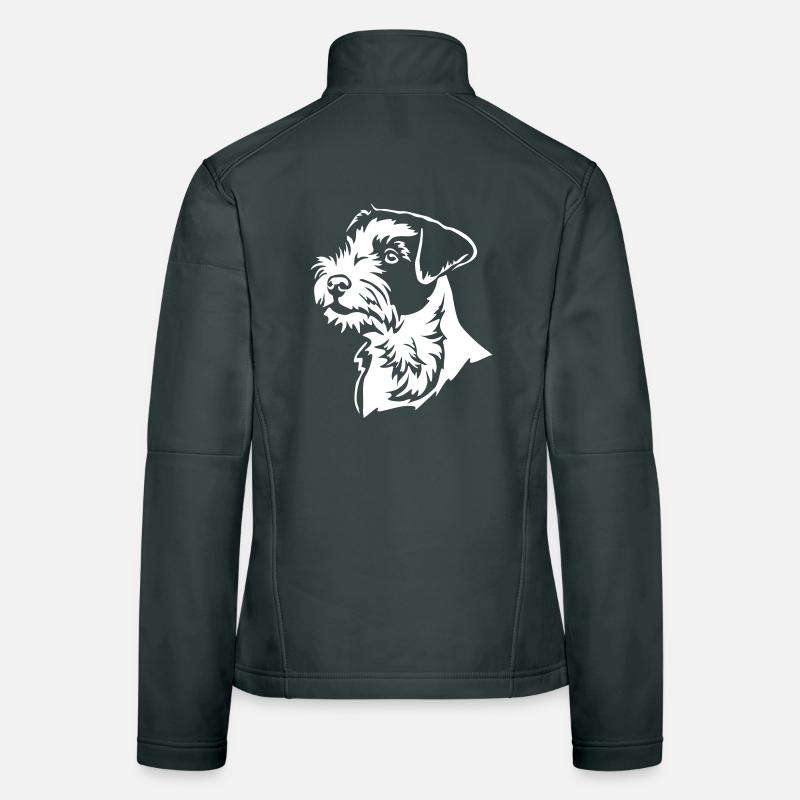 Parson Russell Terrier Head « Black Edition » Veste en tissu softshell Femme
