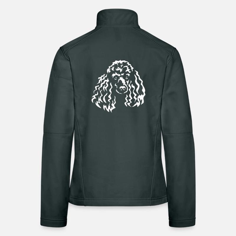 Tête de caniche « Black Edition » Veste en tissu softshell Femme