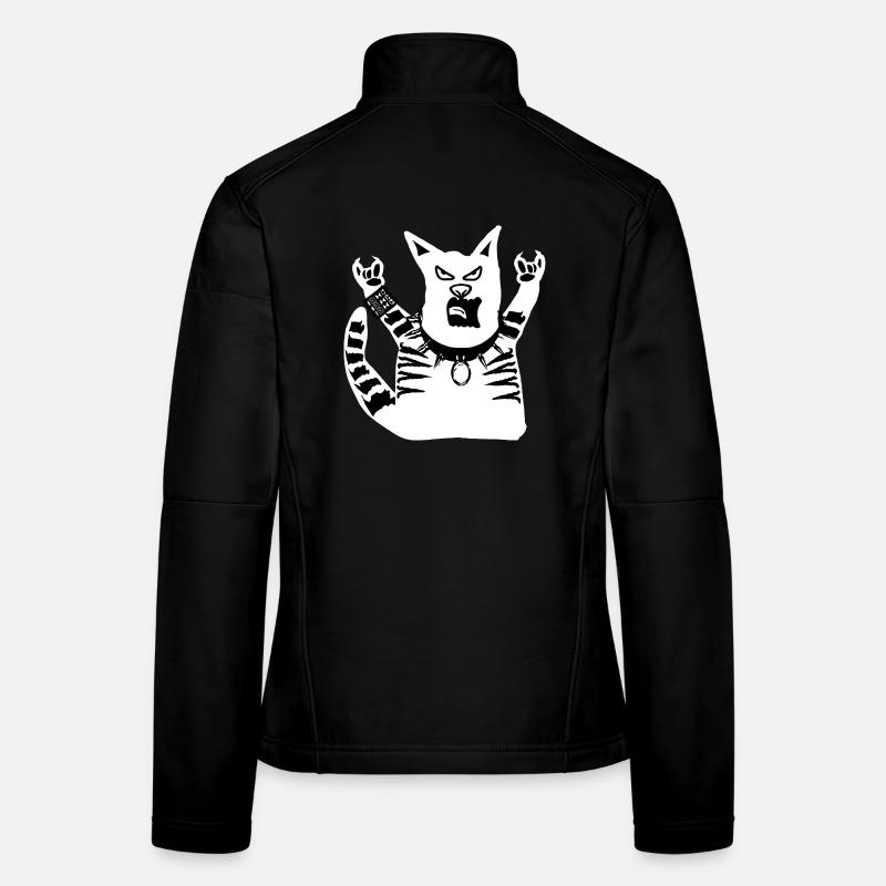 Heavy Metal Katze - Frauen Softshelljacke - Schwarz