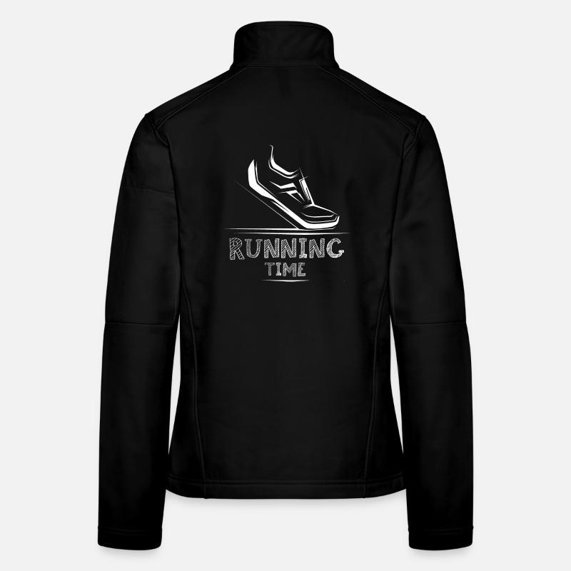 Icône de temps de course Icône d’illustration de chaussure de coureur Veste en tissu softshell Femme