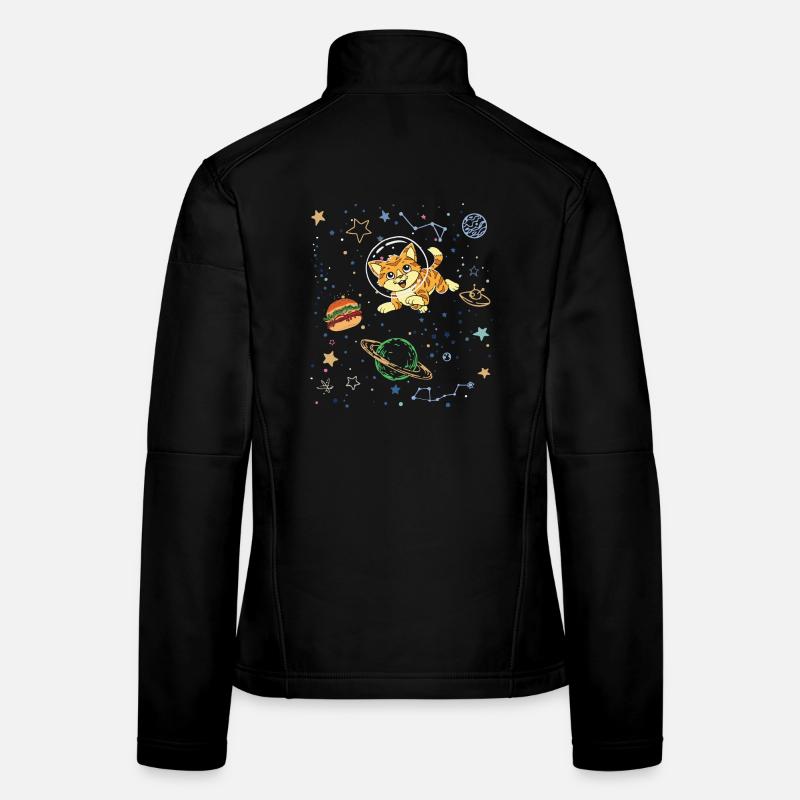 Chat joueur dans l’aventure spatiale Veste en tissu softshell Femme