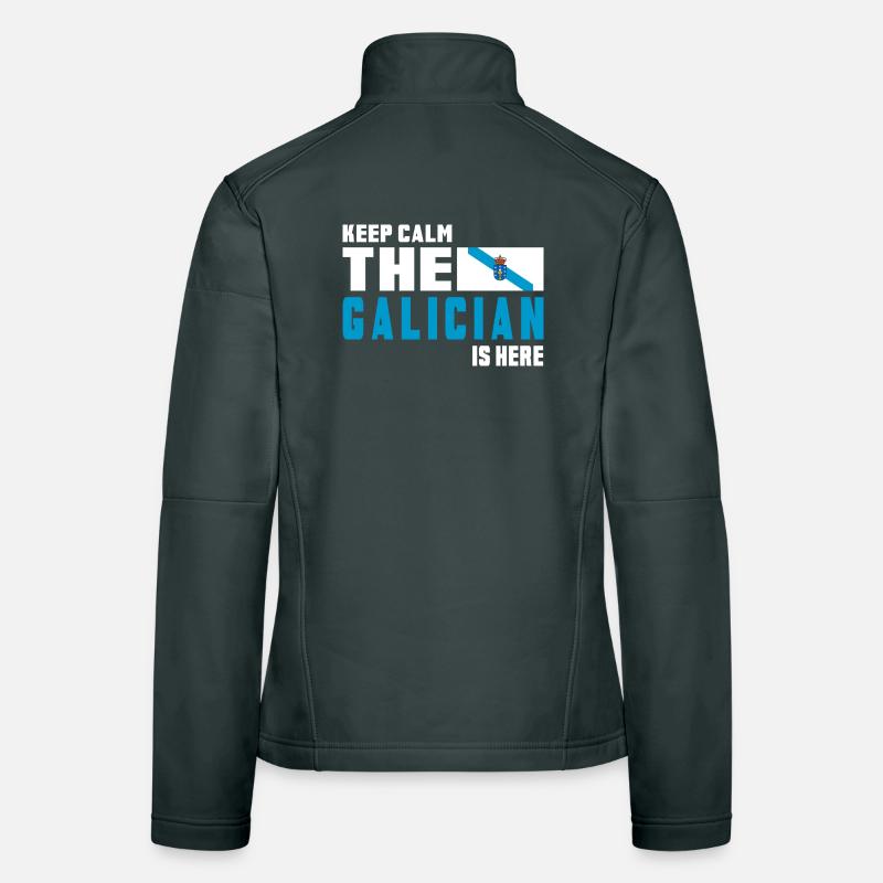 keep calm Galicia flags design Women's Softshell Jacket
