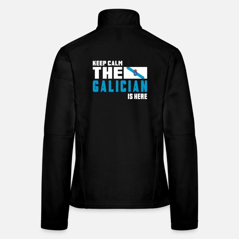 Drapeaux de Galice Keep Calm Veste en tissu softshell Femme